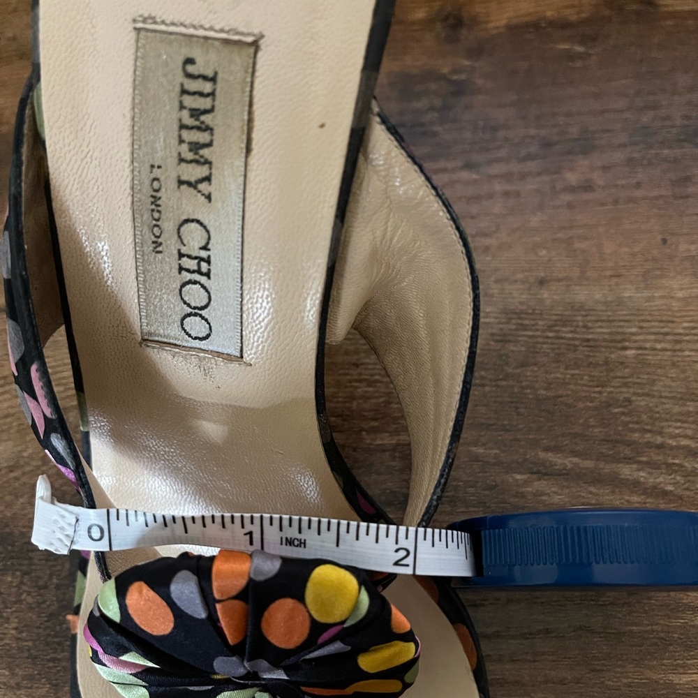Jimmy Choo polka dot heels sandals size 39 (T85) - Picture 11 of 11